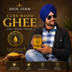 Deol Farm Certified A2 Gir Cow Ghee| Grassfed, Pure & Healthy | Curd-Churned | Premium Glass Bottle | 100% Natural & Lab-Tested | Rich in Nutrition