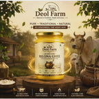 Deol Farm Certified A2 Gir Cow Ghee| Grassfed, Pure & Healthy | Curd-Churned | Premium Glass Bottle | 100% Natural & Lab-Tested | Rich in Nutrition